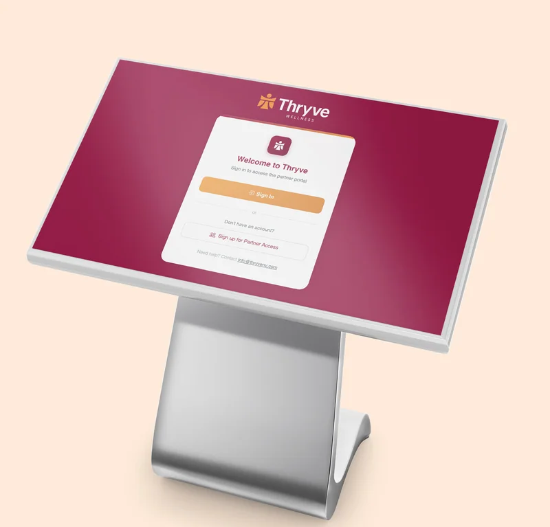 Thryve Partner Portal kiosk, a clear starting point for community referrals