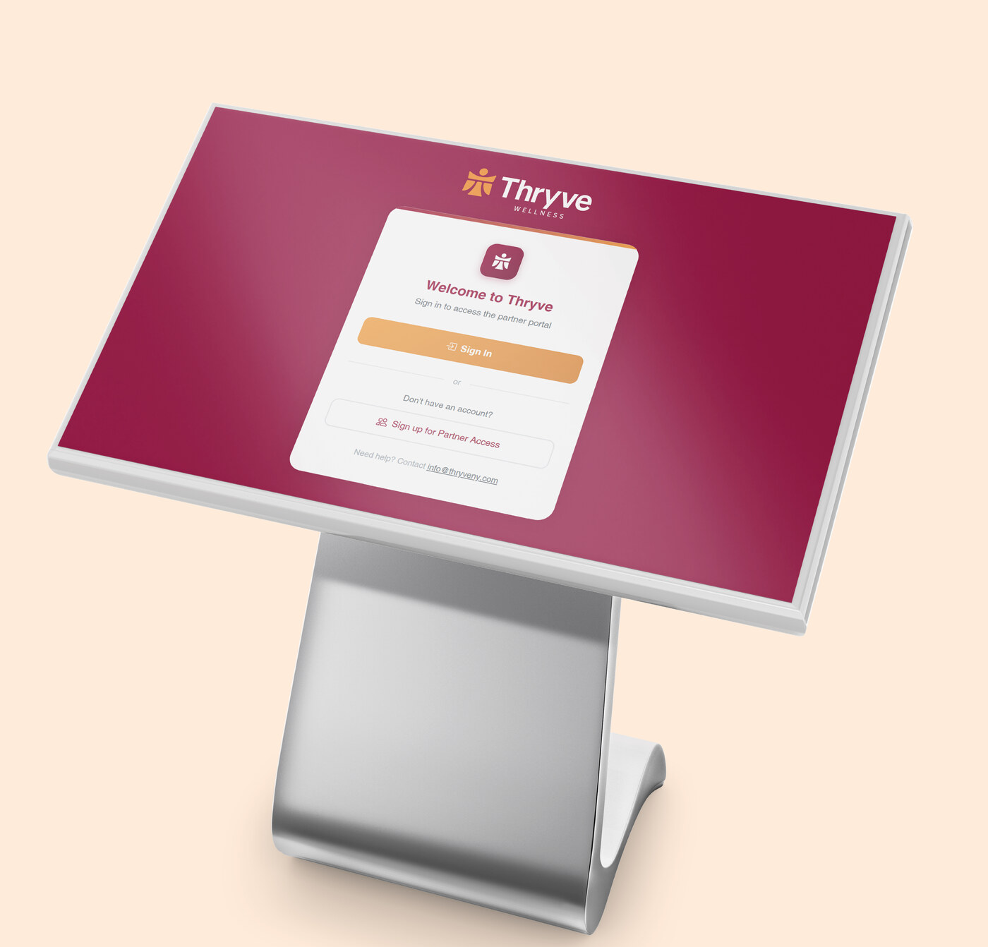 Thryve Partner Portal kiosk, a clear starting point for community referrals